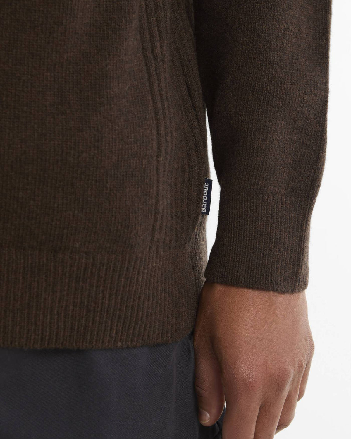 Barbour Holden Half Zip Strik - Herre - Dark Oak