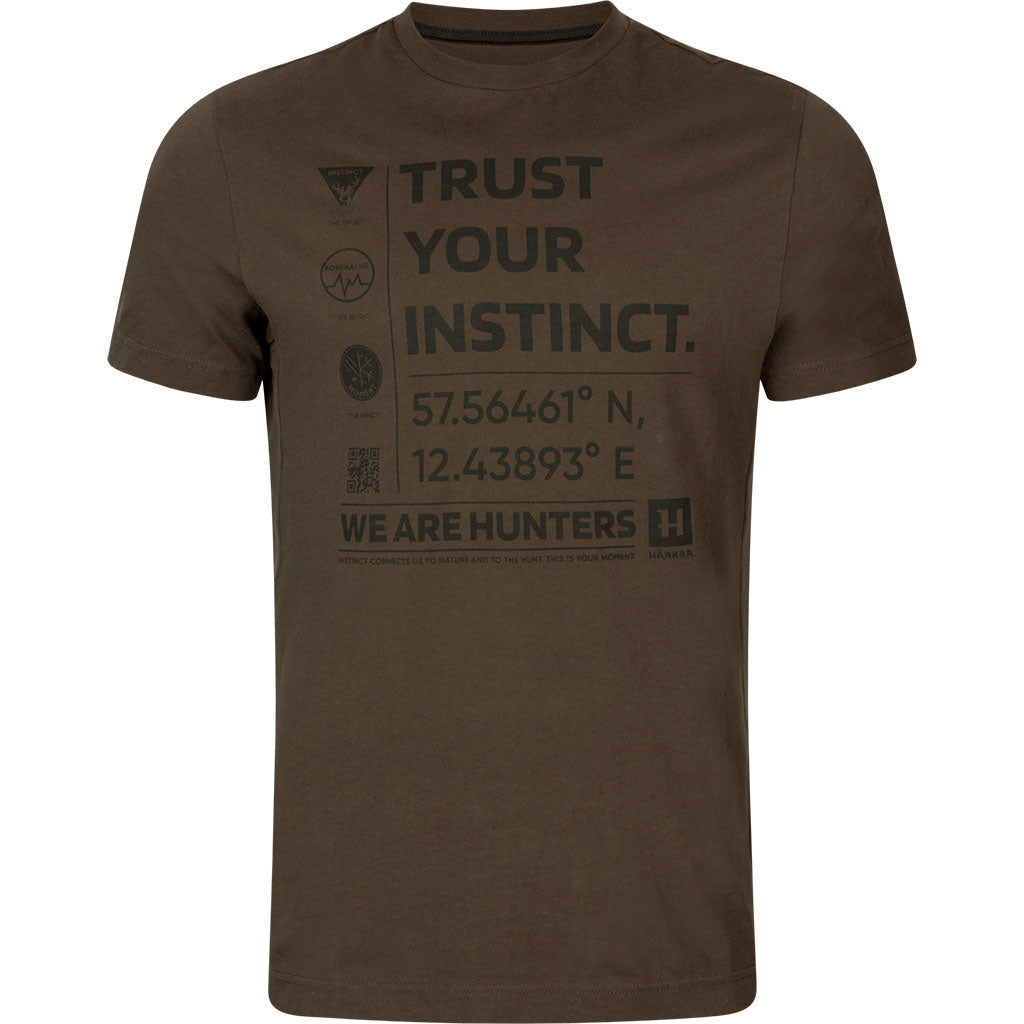 Härkila Instinct S/S T-Shirt  - Herre - Shadow Brown