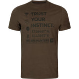 Härkila Instinct S/S T-Shirt  - Herre - Shadow Brown