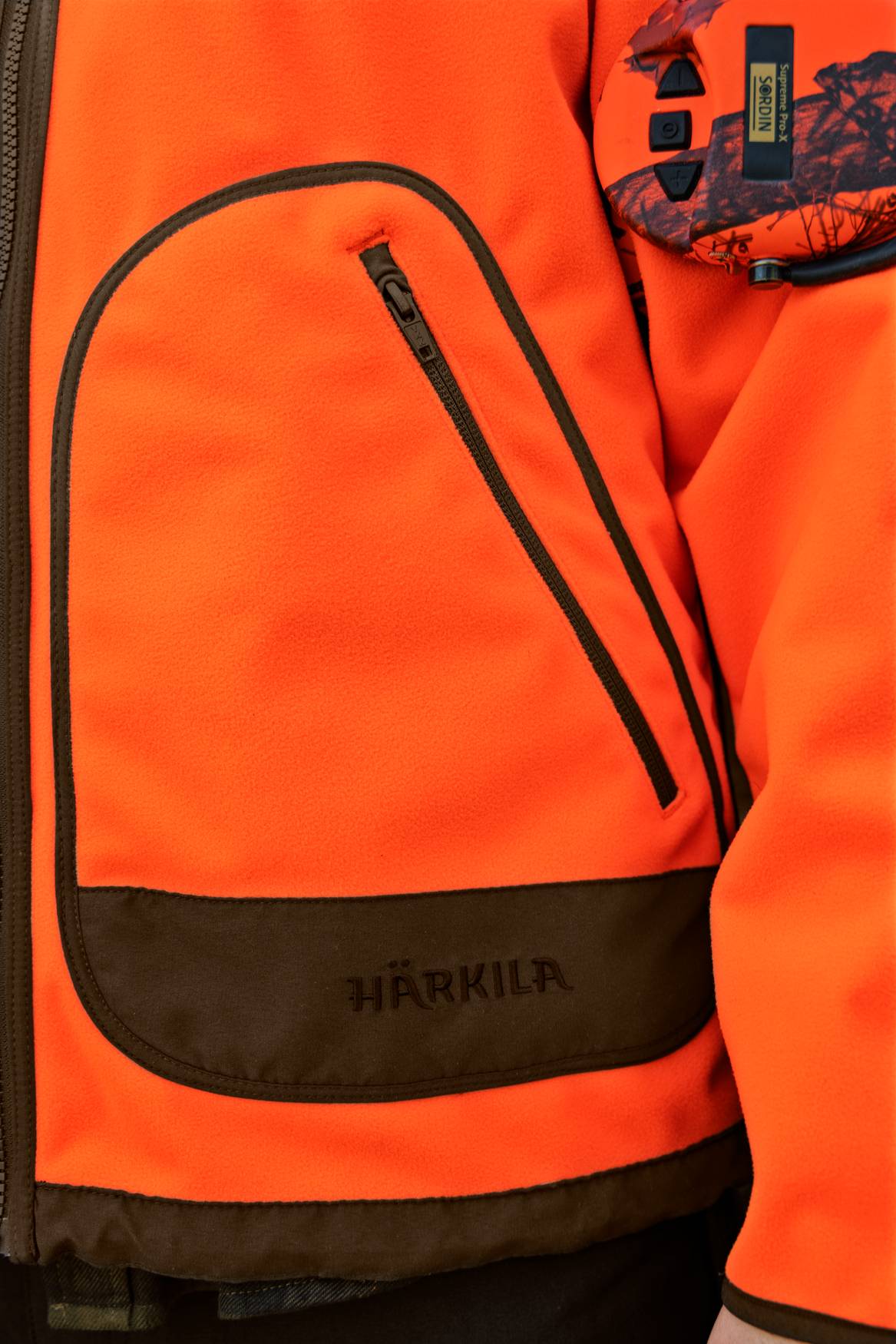 Härkila Kamko Blaze Rev. Fleece Jakke Herre - Orange Blaze/Willow Green