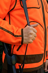 Härkila Kamko Blaze Rev. Fleece Jakke Herre - Orange Blaze/Willow Green