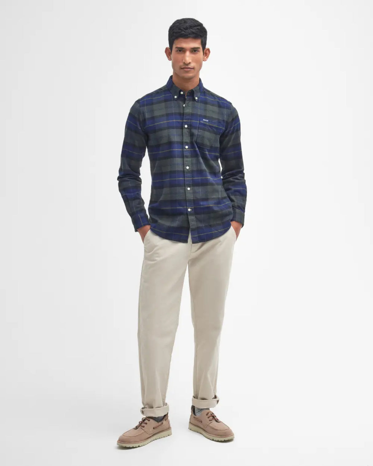 Barbour Kyeloch Tailored Fit - Herreskjorte - Olive Night