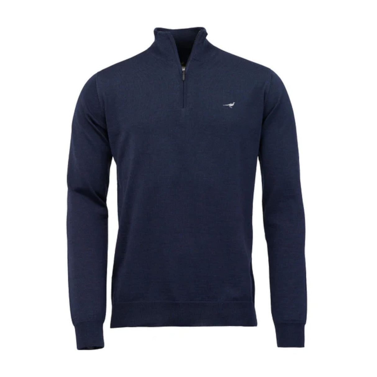 Laksen Norfolk Zip-neck Strik - Herre - Supernavy