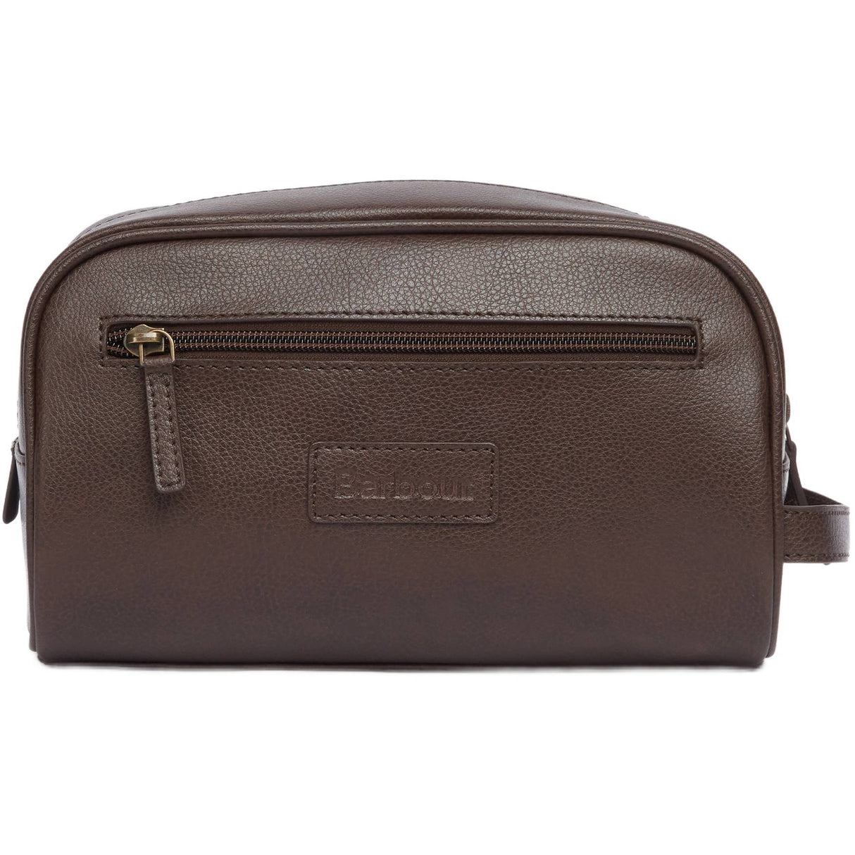 Barbour Læder Washbag Toilettaske - Dark Brown