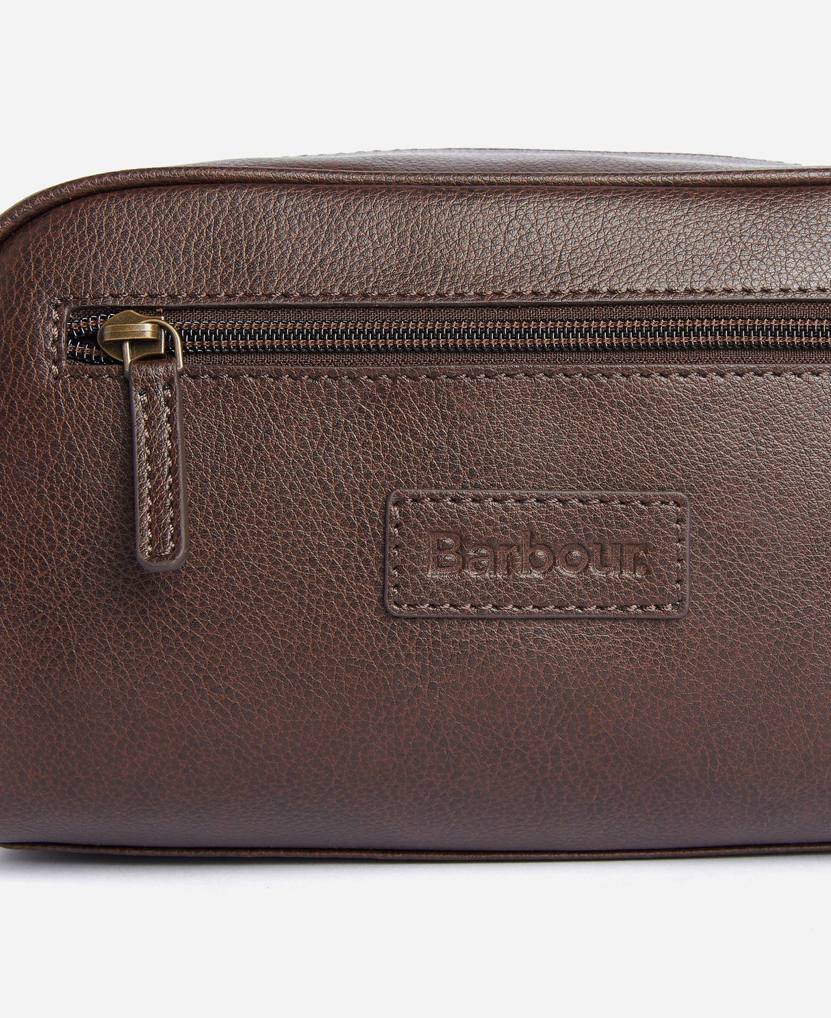 Barbour Læder Washbag Toilettaske - Dark Brown