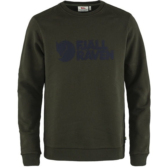 Fjällräven Logo Sweater - Herrestrik - Deep Forest