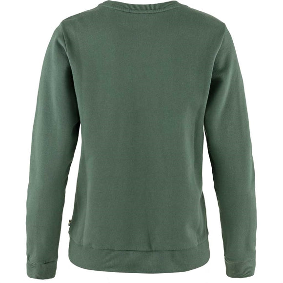 Fjällräven Logo W Sweater - Dame - Deep Patina-Misty Green