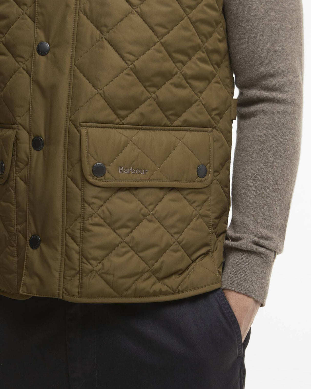 Barbour Lowerdale Quilted Vest - Herre - Beech