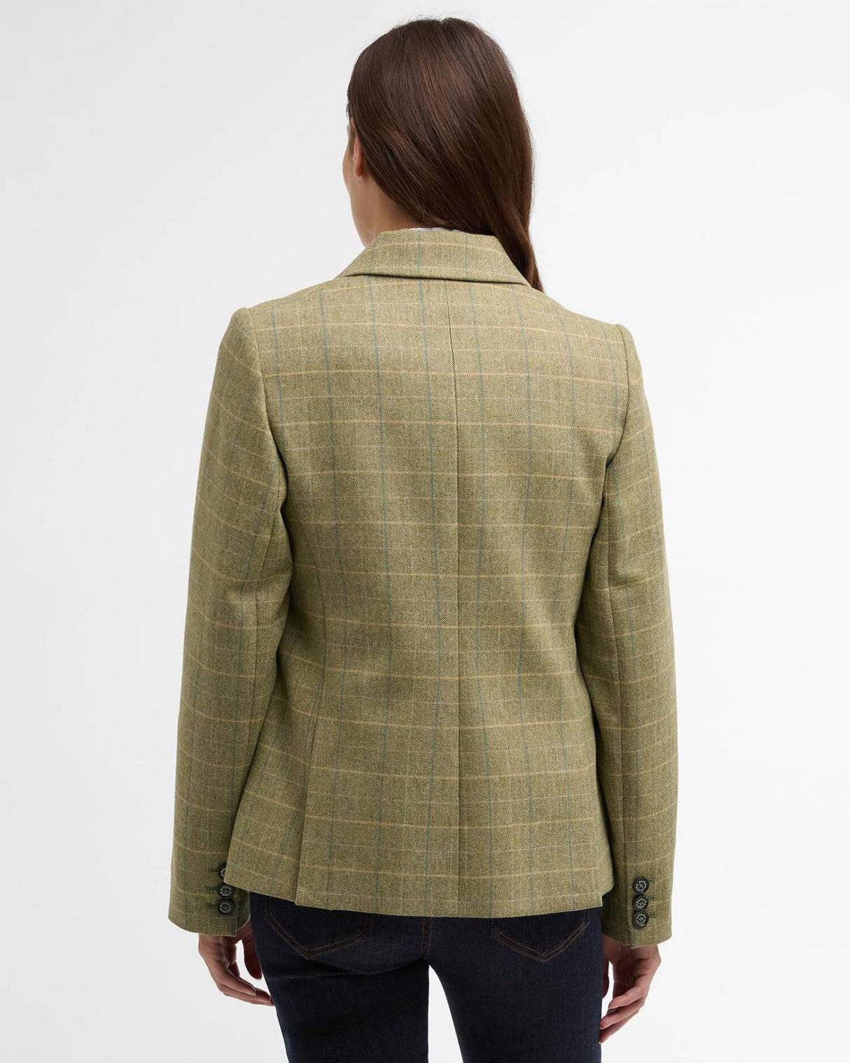 Barbour Lupin Tailored Uldjakke - Dame - Light Olive Check
