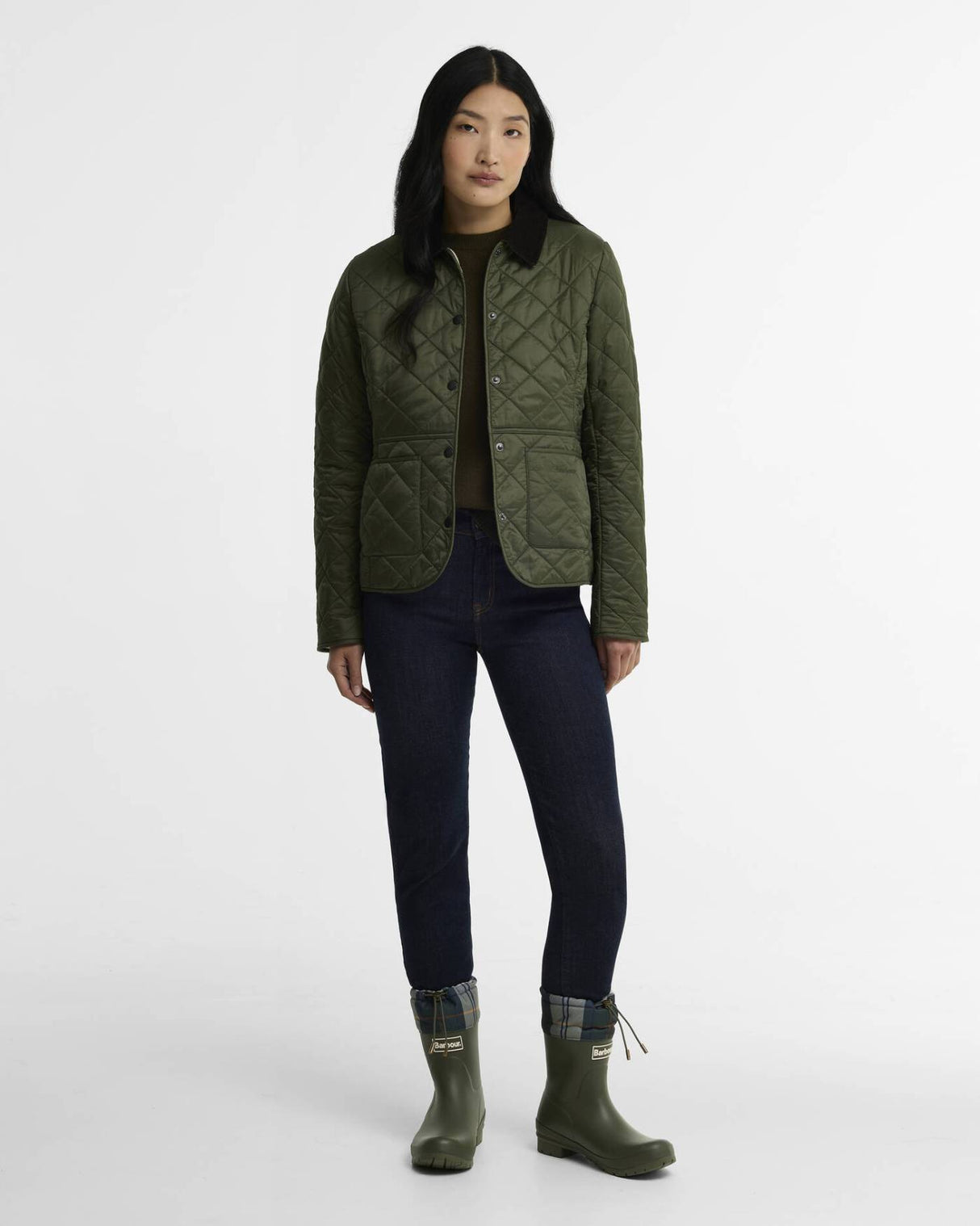 Barbour Mowbray Mid Gummistøvle - Dame - Olive/Ancient Tartan