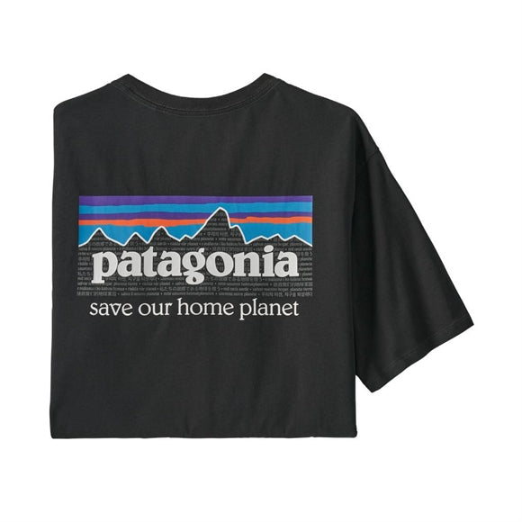 Patagonia M's P-6 Mission Organic T-shirt - Herre - Ink Black