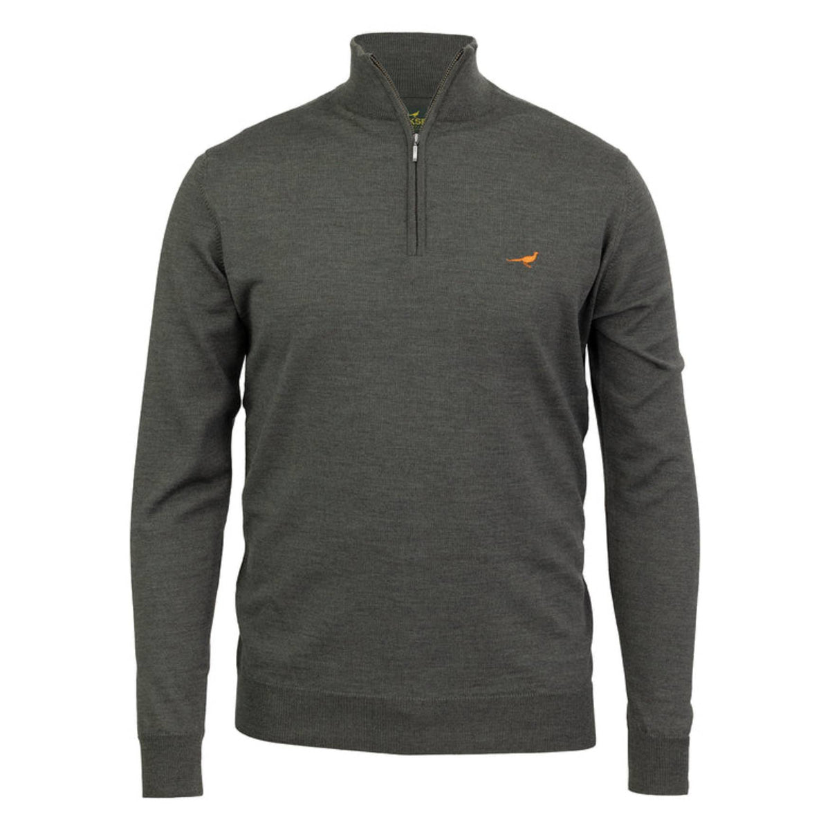 Laksen Norfolk Zip-neck Strik - Herre - Loden Green