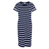 Barbour Otterburn Midi Kjole - Dame - Navy/White