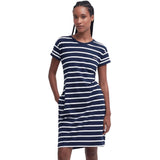 Barbour Otterburn Midi Kjole - Dame - Navy/White