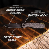 Outdoor Edge Kaytan Foldekniv - Solid Carbon