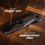 Outdoor Edge Kaytan Foldekniv - Solid Carbon