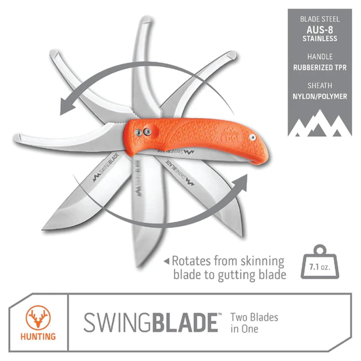 Outdoor Edge SwingBlade Jagtkniv - Orange