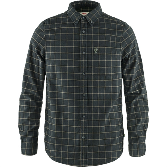 Fjällräven Övik Flannel Shirt M - Herreskjorte - Dark Grey