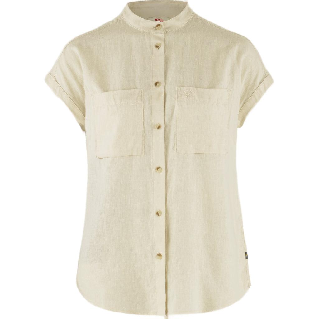 Fjällräven Övik Hemp Shirt SS W - Dameskjorte - Chalk White