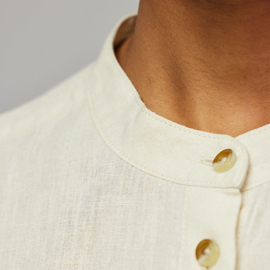 Fjällräven Övik Hemp Shirt SS W - Dameskjorte - Chalk White