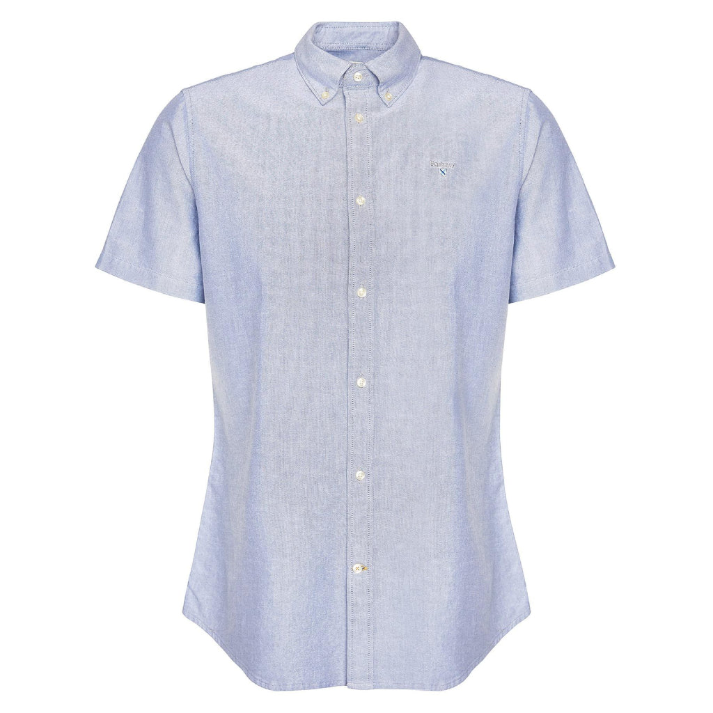 Barbour OxTown S/S Tailored Herreskjorte - Dark Denim