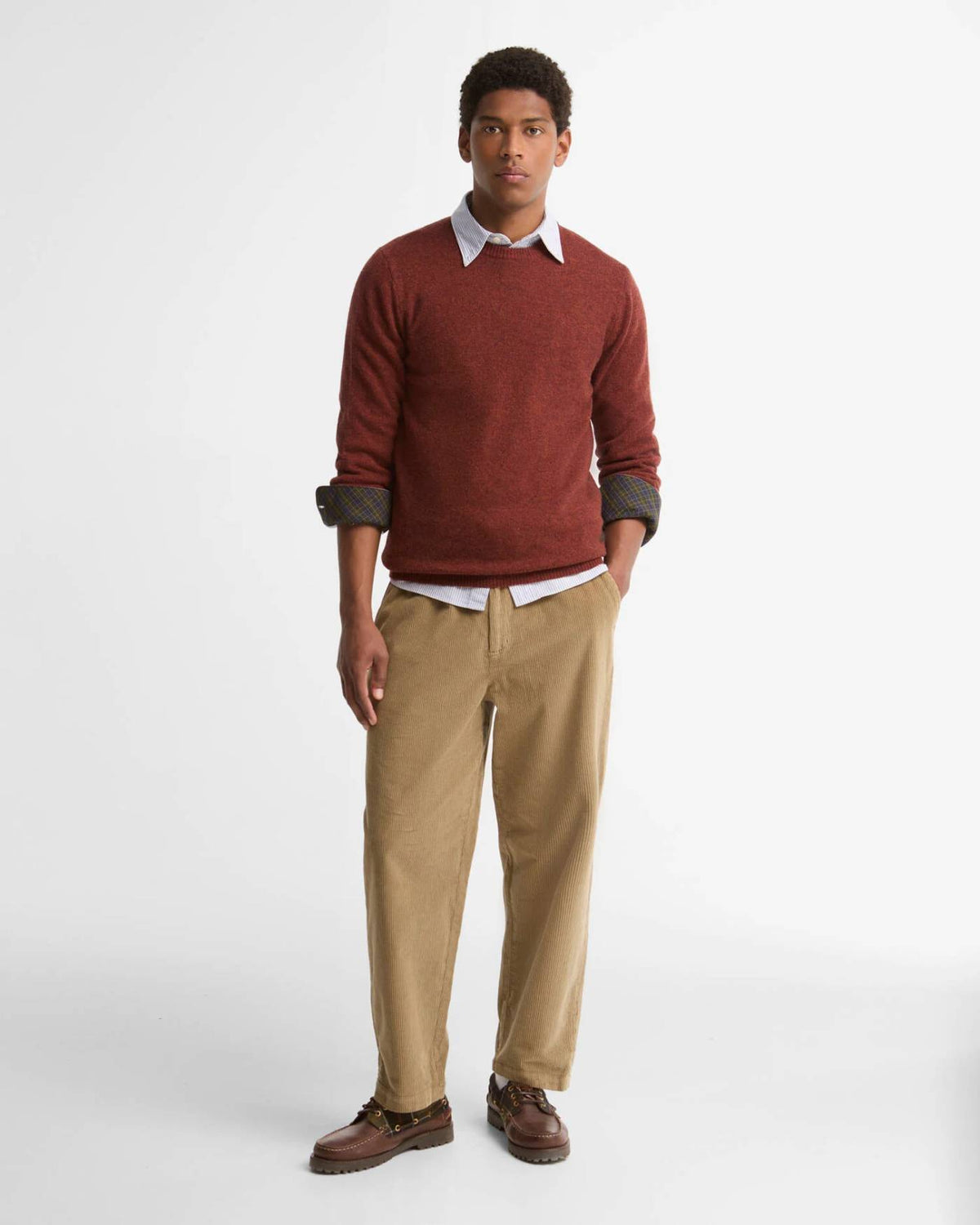 Barbour Patch Crew Strik - Herre - Russet