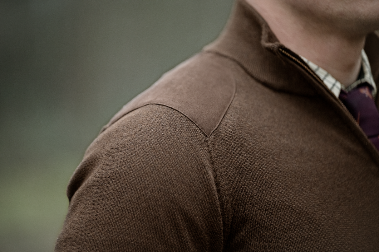 Seeland Pine Half Zip Sweater - Herre - Dark Brown