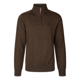 Seeland Pine Half Zip Sweater - Herre - Dark Brown