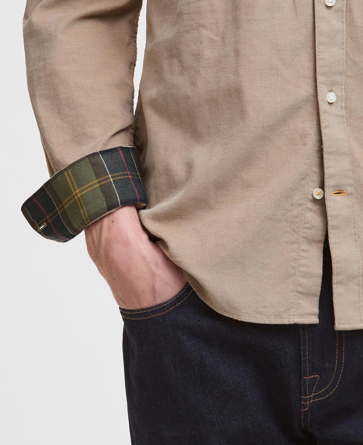 Barbour Ramsey Tailored Shirt - Herreskjorte - Washed Stone