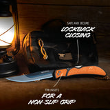 Outdoor Edge RazorBone 5" Foldekniv - Orange/Sort