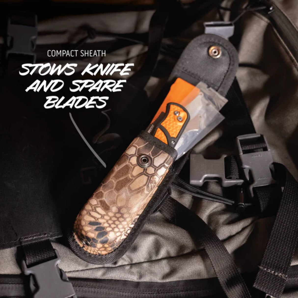 Outdoor Edge RazorBone 5" Foldekniv - Orange/Sort