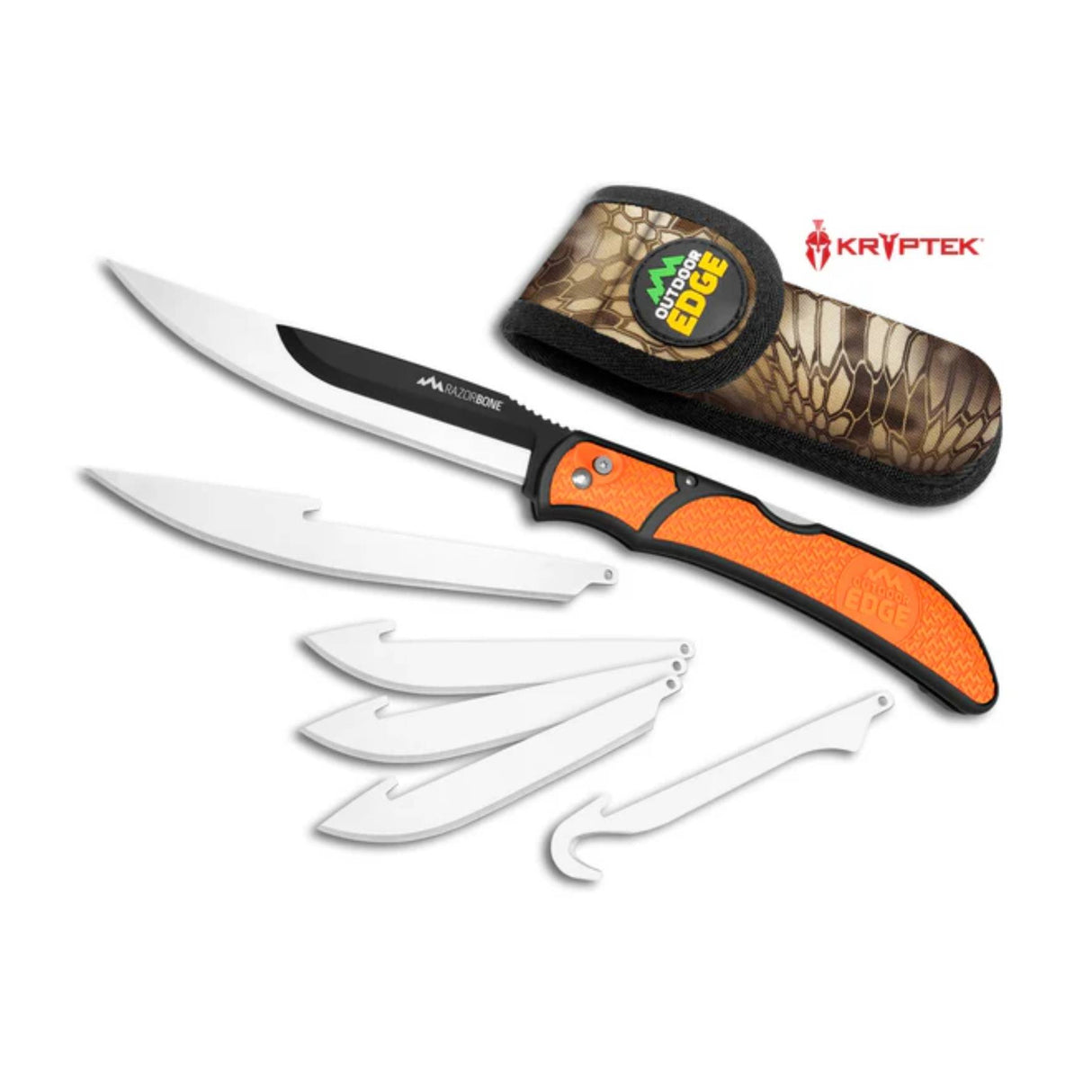 Outdoor Edge RazorBone 5" Foldekniv - Orange/Sort