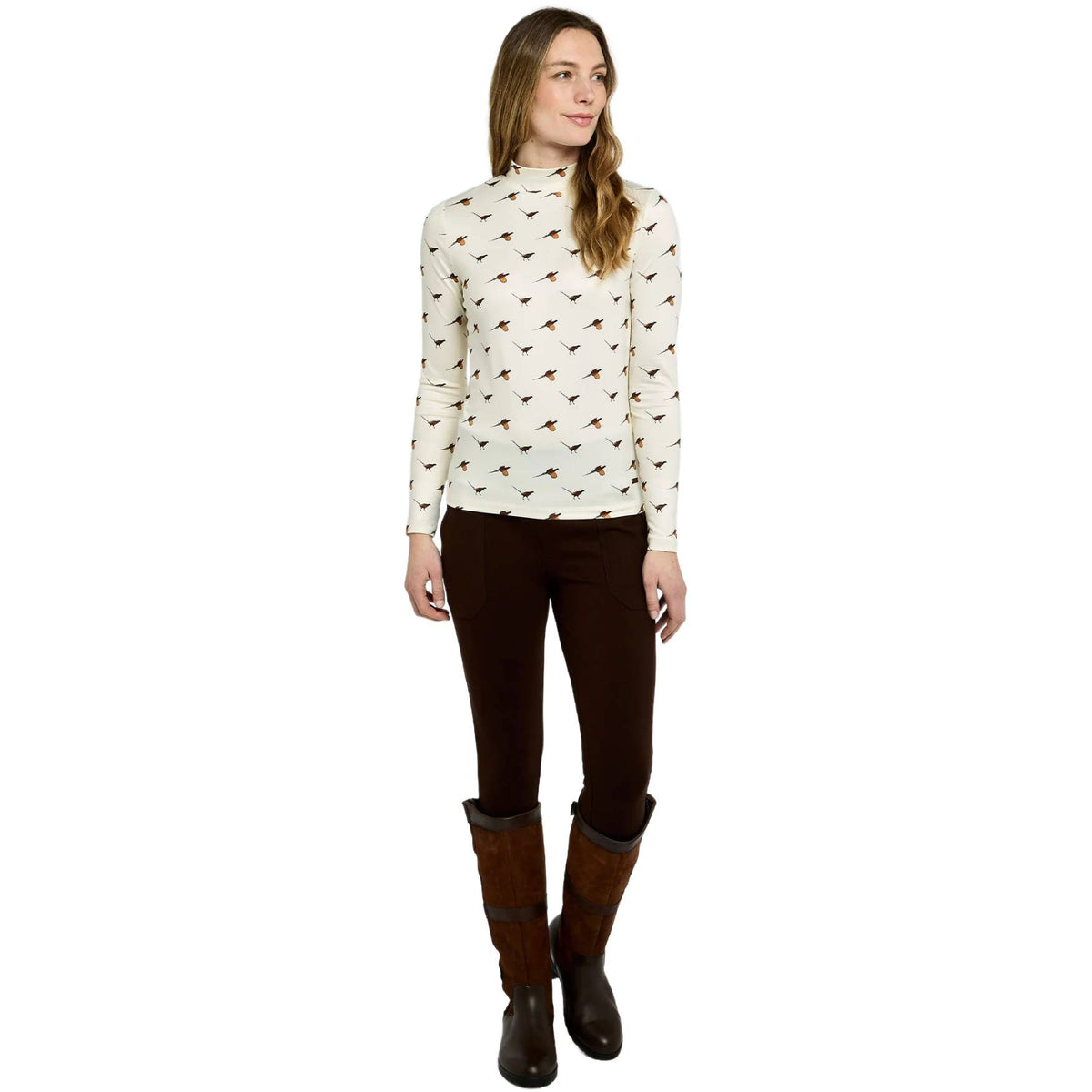 Dubarry Reynolds Mock L/S T-Shirt - Dame - Cream