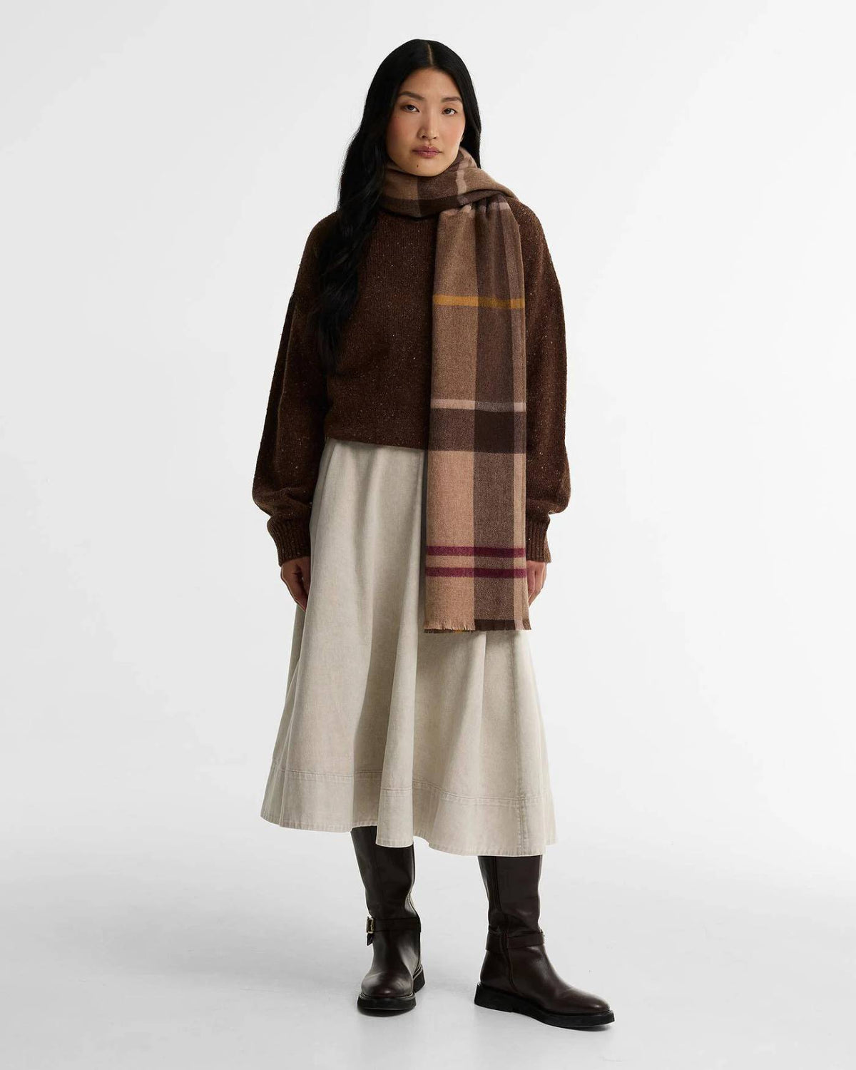 Barbour Rosefield Tartan Halstørklæde - Dame - Muted Tartan