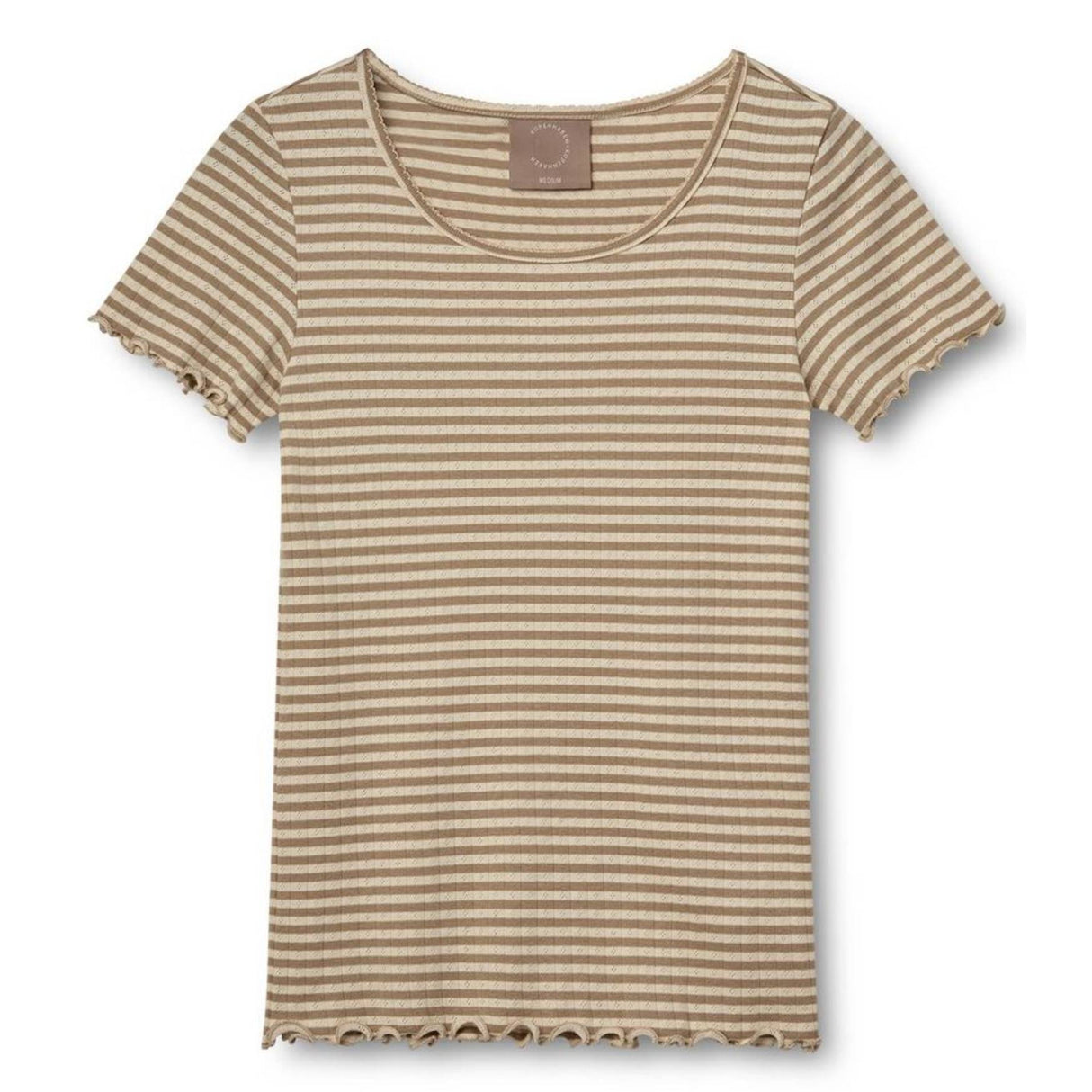 Kopenhaken Soft Stripe T-Shirt - Dame - Savannah Tan