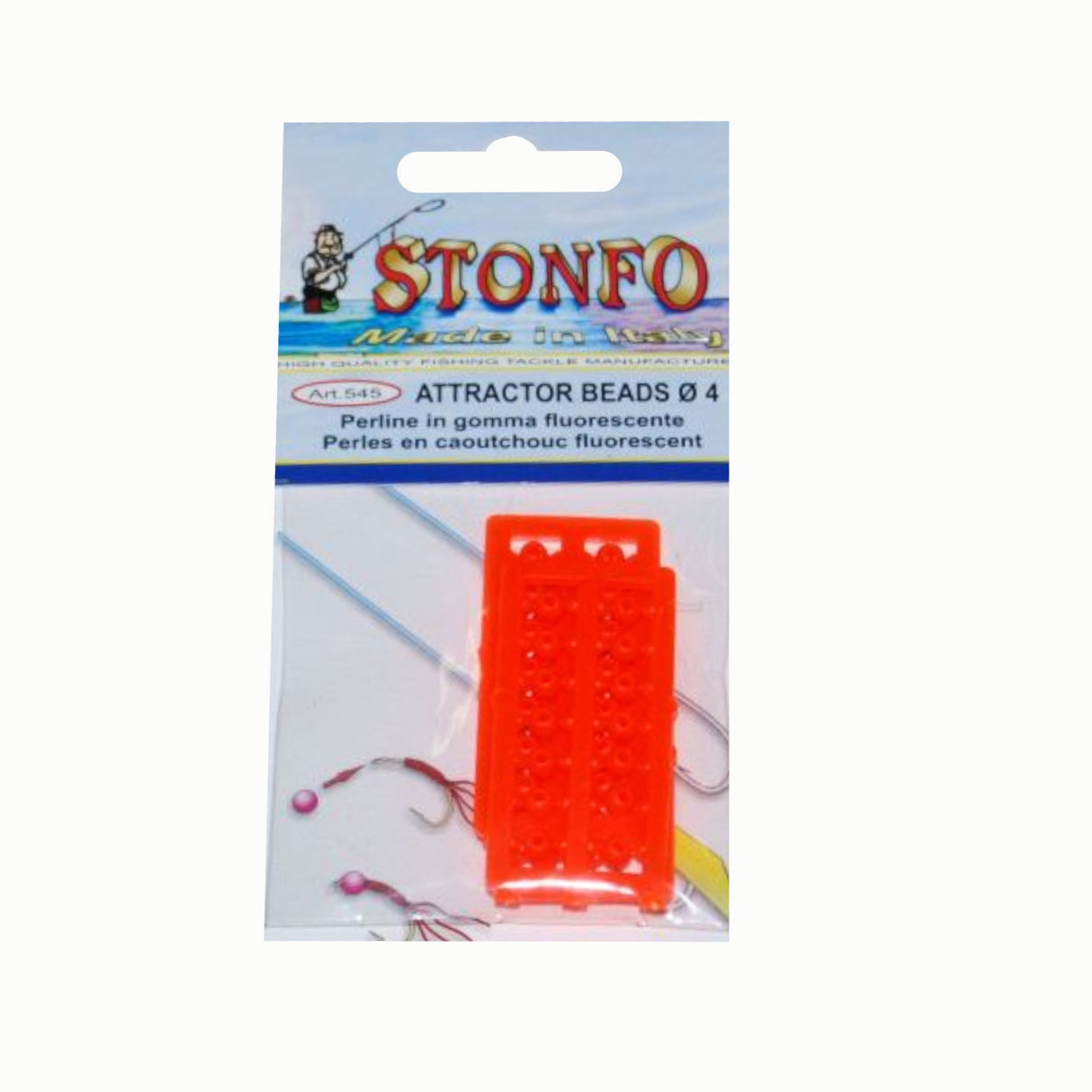 Stonfo Attractor Beads Gummiperler - Fluo Orange