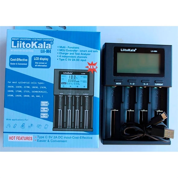 LiitoKala - Universal LCD Fast Charger Batterioplader