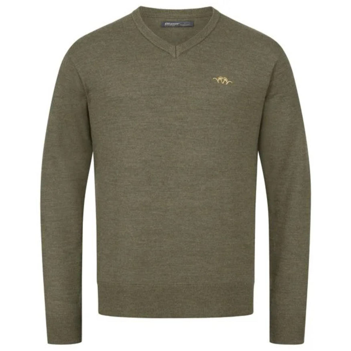 Blaser V-Neck Merino Sweater - Herre - Dark Olive