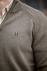 Härkila Vincent Merino Half Zip Pullover Herre - Dark Sand