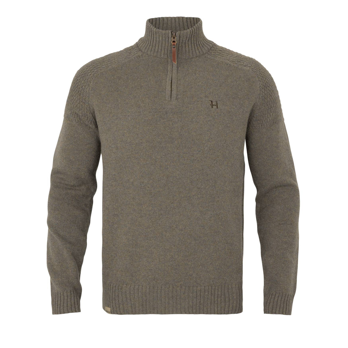 Härkila Vincent Merino Half Zip Pullover Herre - Dark Sand
