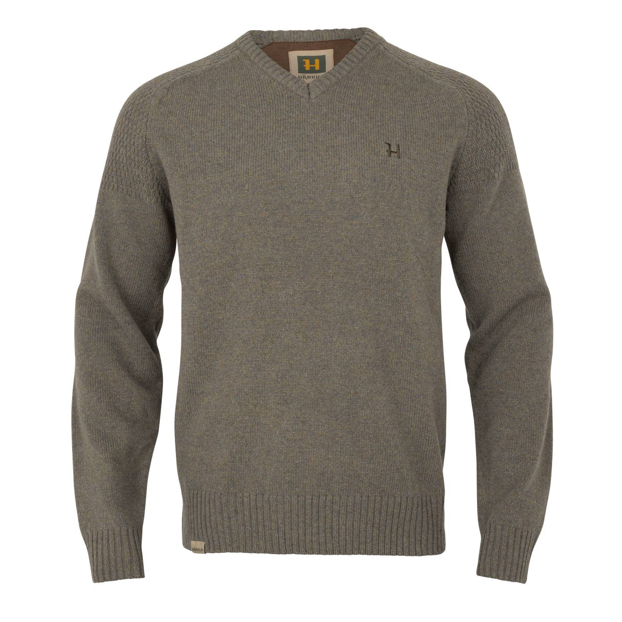 Härkila Vincent Merino V-Neck Pullover Herre - Dark Sand