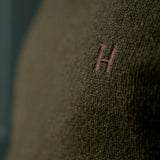 Härkila Vincent Merino V-Neck Pullover - Herre - Bombay Brown
