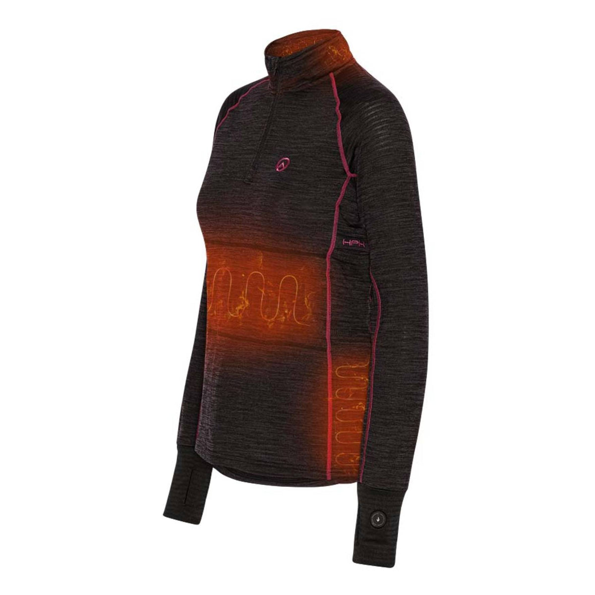 HappyHot Yukon ½-zip Varmeundertrøje - Dame - Sort